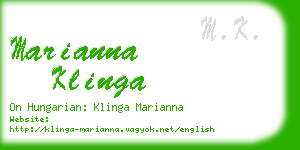 marianna klinga business card